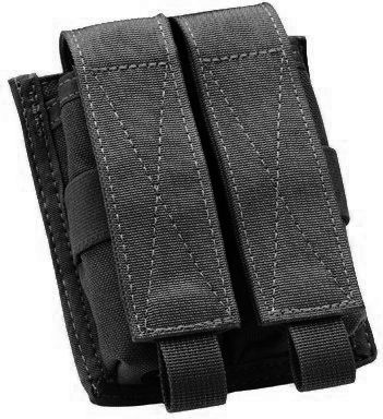 Uncle Mike's Law Enforcement Double Pistol Magazine Pouch, Black / OD ...